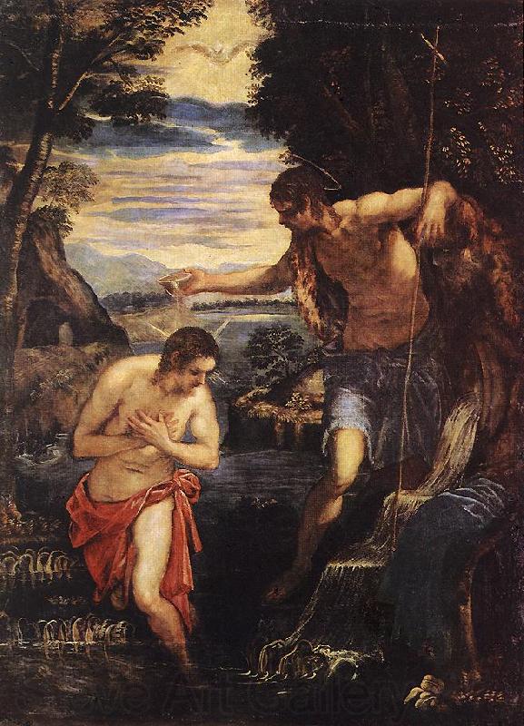 TINTORETTO, Jacopo Baptism of Christ  sd